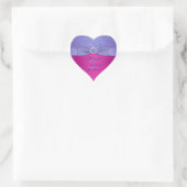 PRINTED RIBBON Fuchsia, Purple Wedding Sticker (Bag)
