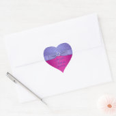 PRINTED RIBBON Fuchsia, Purple Wedding Sticker (Envelope)