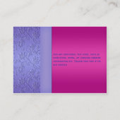 PRINTED RIBBON Fuchsiam Purple Enclosure Card (Back)