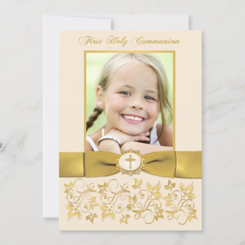 PRINTED RIBBON Holy Communion Photo Invite