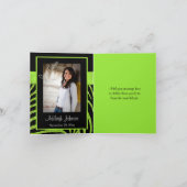 PRINTED RIBBON Lime, Black Zebra Thank You Card (Inside)