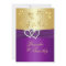 PRINTED RIBBON Purple, Gold Floral Wedding Invite