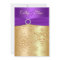 PRINTED Ribbon Purple, Gold Wedding Invitation