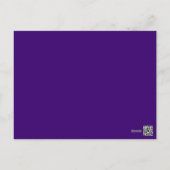 PRINTED RIBBON Purple, Green Table Number Postcard (Back)