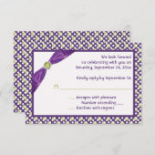 PRINTED RIBBON Purple, Green, White Reply Card (Front/Back)