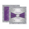 PRINTED RIBBON Purple Silver Wedding Invitation II