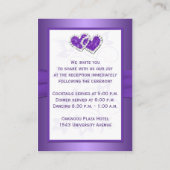 PRINTED RIBBON Purple White Floral Enclosure Card (Back)