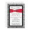 PRINTED RIBBON Red Black White Graduation Invite