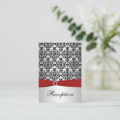 PRINTED RIBBON Red, Silver, Black Enclosure Card (Standing Front)