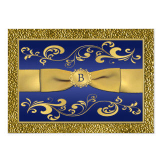 PRINTED RIBBON Scrolls 40th Anniversary Invitation