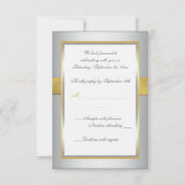 PRINTED RIBBON Silver, Gold, White Reply Card (Back)