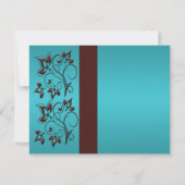 PRINTED RIBBON Turquoise, Brown Reply Card II (Back)