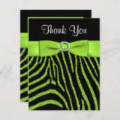 PRINTED RIBBON Zebra Thank You Card (Front/Back)