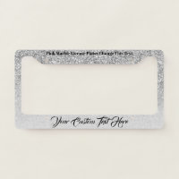 Printed sparkle effect Bling Silver girly car