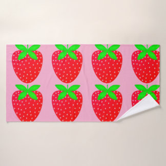 Printed strawberry towel