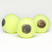Printed tennis balls
