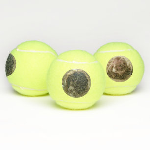 Printed tennis balls