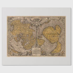 Printed Vintage Map Wrapping Paper