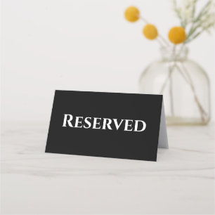 Printed Wedding Table Card, Folded Reserved  Place Card