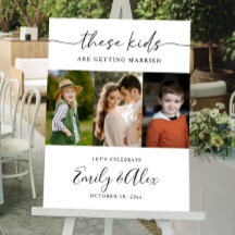 Printed Welcome Sign for Wedding, Engagement Party