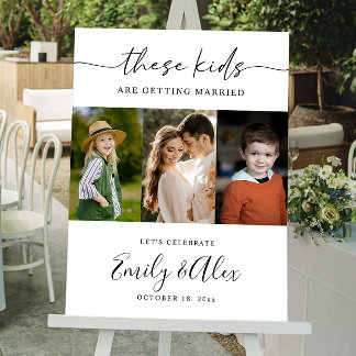 Printed Welcome Sign for Wedding, Engagement Party