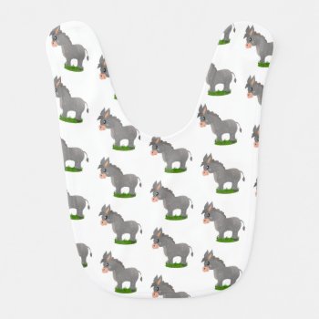 Printed With A Charming Donkeys Design Baby Bib by alise_art at Zazzle