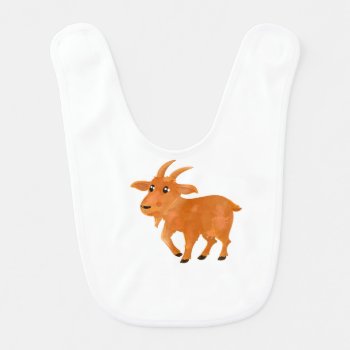Printed With A Charming Goat Design Baby Bib by alise_art at Zazzle