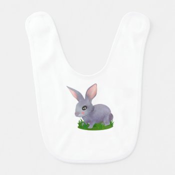 Printed With A Charming Rabbit Design Baby Bib by alise_art at Zazzle