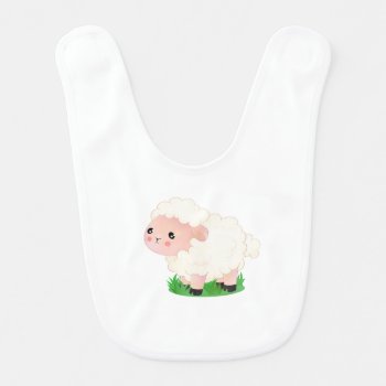 Printed With A Charming Sheep Design Baby Bib by alise_art at Zazzle
