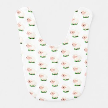 Printed With A Charming Sheep Design Baby Bib by alise_art at Zazzle