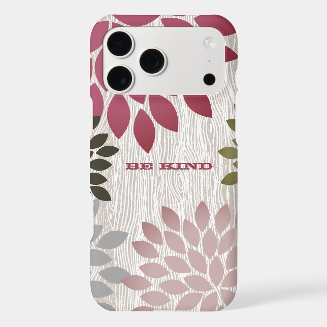 Printed Wood StarBurst Flower Personalized iPhone Case-Mate iPhone Case (Back)