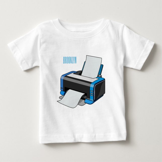 Printer cartoon illustration baby T-Shirt (Front)