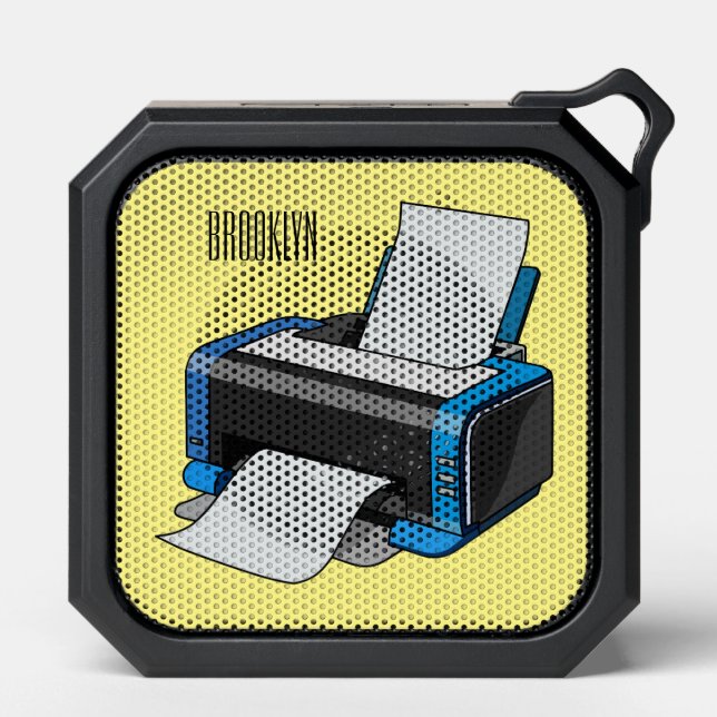 Printer cartoon illustration bluetooth speaker (Front)
