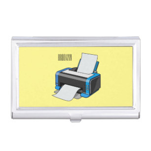 Printer cartoon illustration business card case