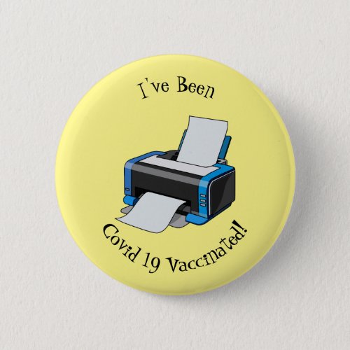 Printer cartoon illustration button