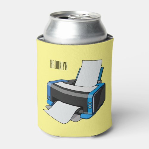 Printer cartoon illustration can cooler