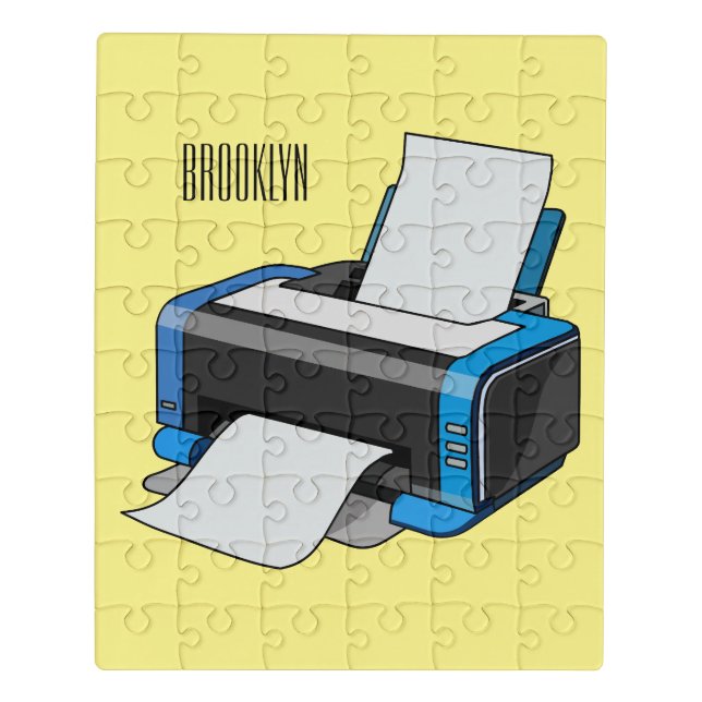 Printer cartoon illustration jigsaw puzzle (Puzzle Vertical)