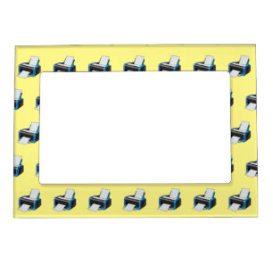 Printer cartoon illustration magnetic frame
