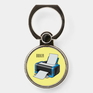 Printer cartoon illustration phone ring stand