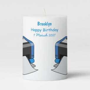 Printer cartoon illustration pillar candle