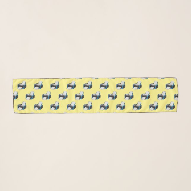 Printer cartoon illustration scarf (Front (Horizontal))
