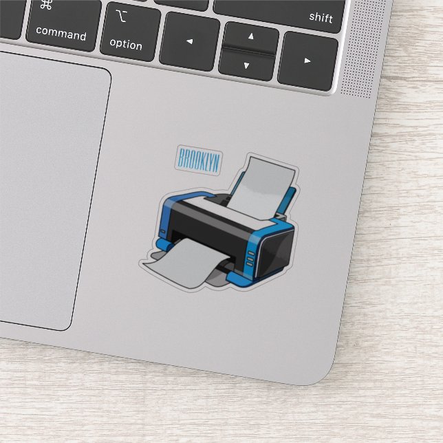 Printer cartoon illustration sticker (Detail)