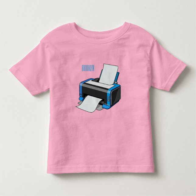 Printer cartoon illustration toddler t-shirt (Front)
