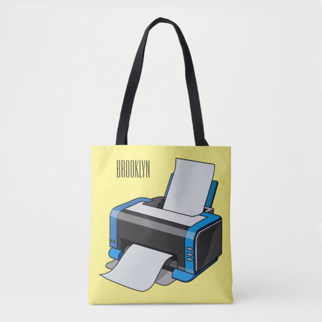 Printer cartoon illustration tote bag (Front)