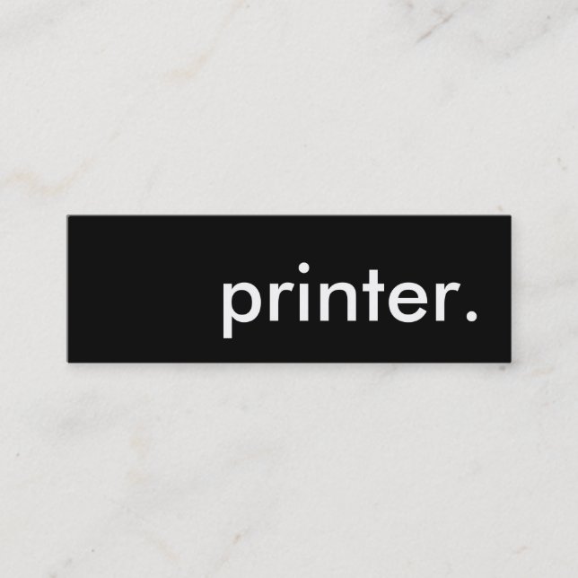printer. mini business card (Front)