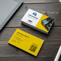 Printer Repair Business | Yellow White Barcode
