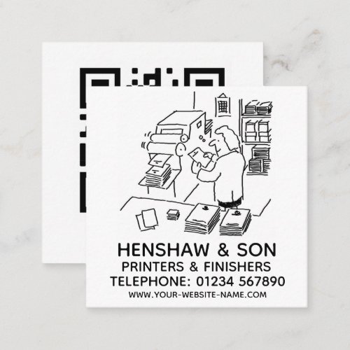 Printers  Finishers Promotional Square Business Card