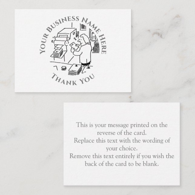 Printers Thank You Note Card (Front/Back)