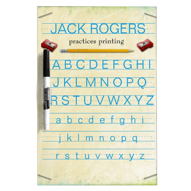 Printing Practice Dry Erase Board (Front)