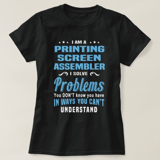 Printing Screen Assembler T-Shirt (Design Front)